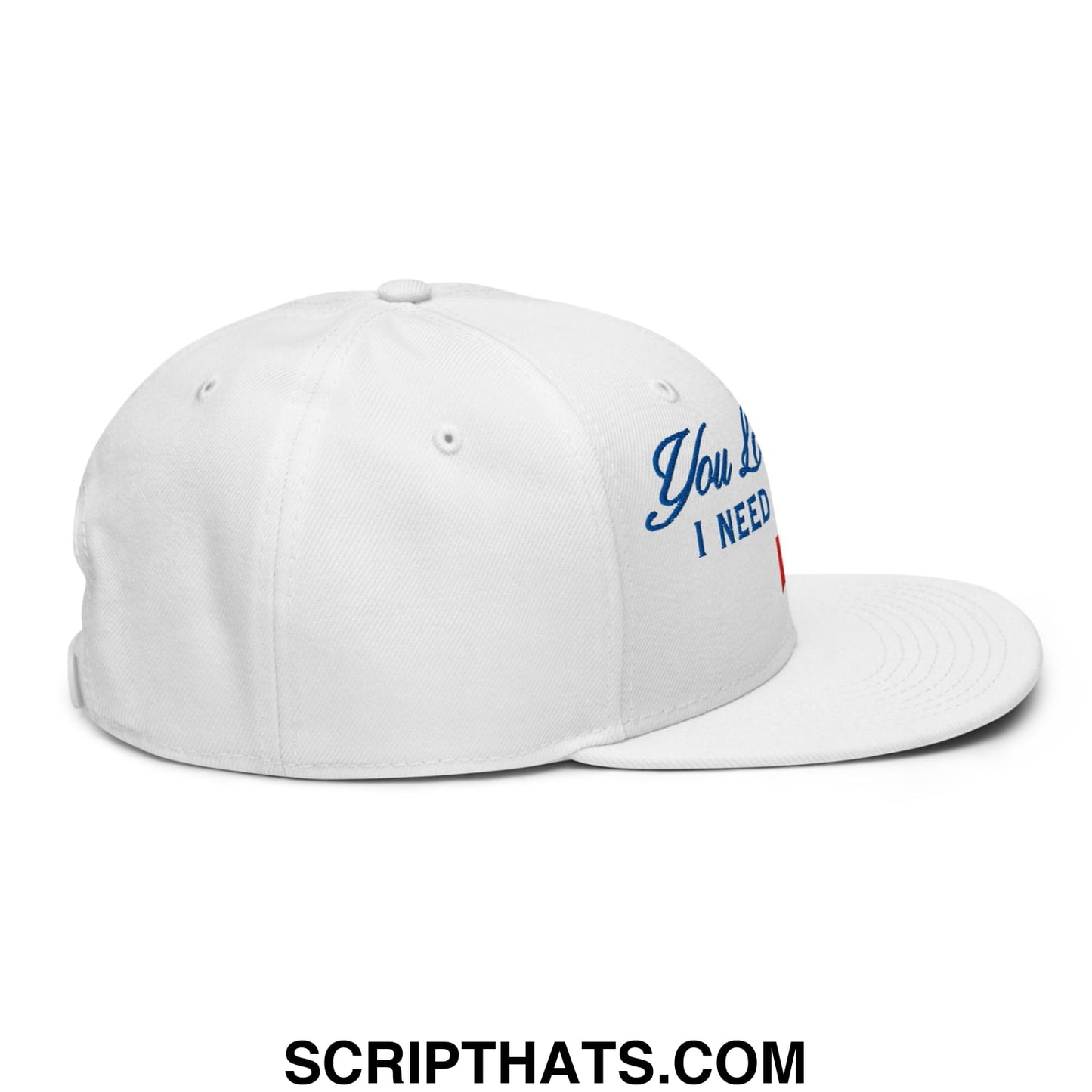 You Look Like I Need a Beer Embroidered Flat Brim Bill Snapback Hat Default Title